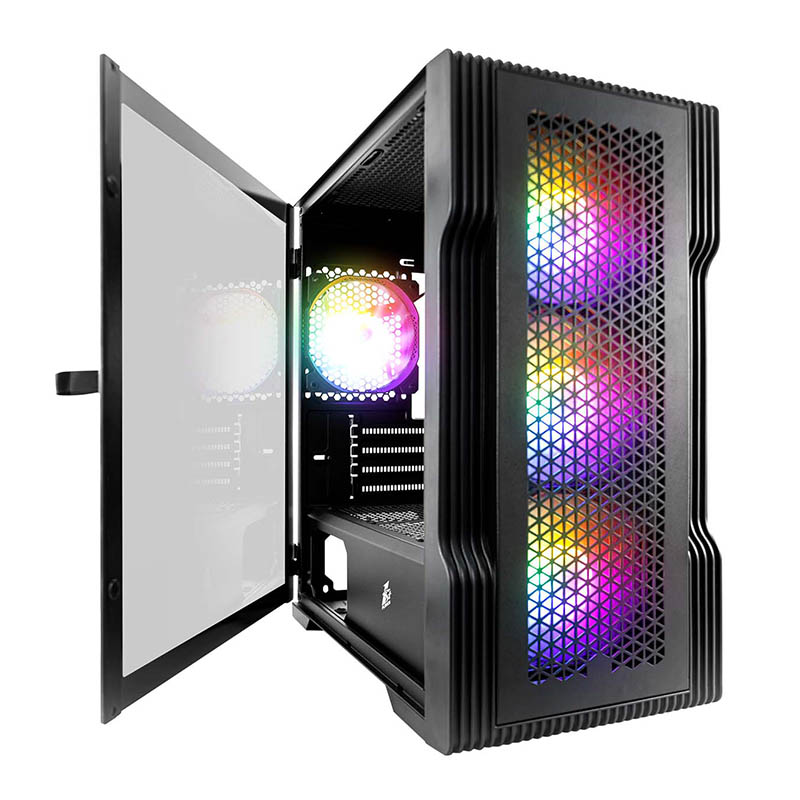 Компьютер 1stPlayer T3-4F1-BK Black: Intel Core i5-12400F, GeForce GTX 1660 Super, Mini-Full-Tower Фото: 3