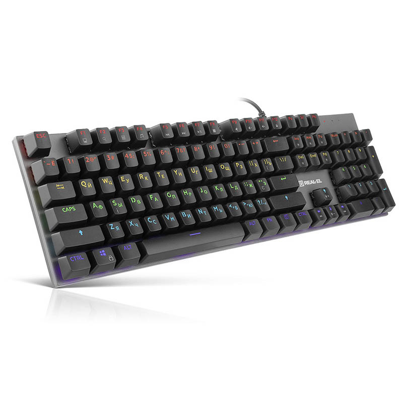Клавиатура REAL-EL M 13 Grey USB Фото: 1