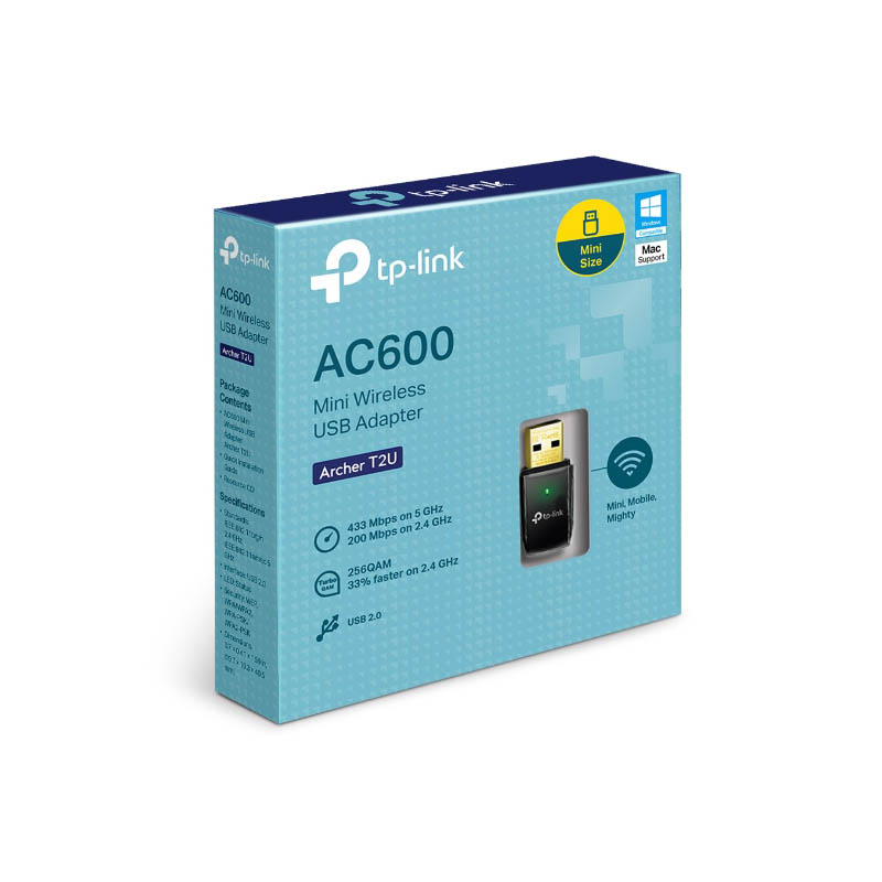 Адаптер WiFi USB TP-Link Archer T2U (AC600, mini) Фото: 2