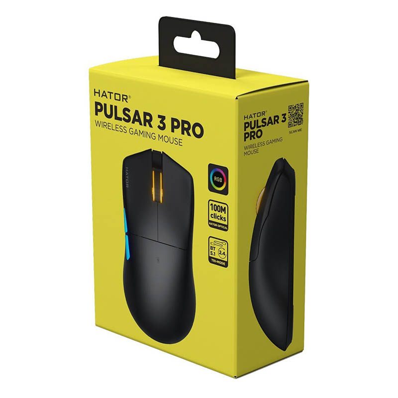 Мышь Hator Pulsar 3 Pro Wireless Black (HTM640) беспроводная Фото: 5