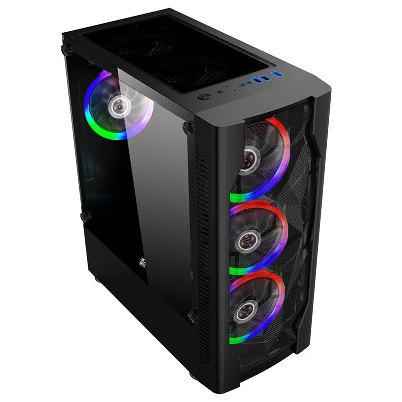 Компьютер FORSAGE (D4 4R1-BK Color LED Black): AMD Ryzen 5 5500, GeForce GTX 1660 Super, Mini-Midi-Full-Tower Фото: 1
