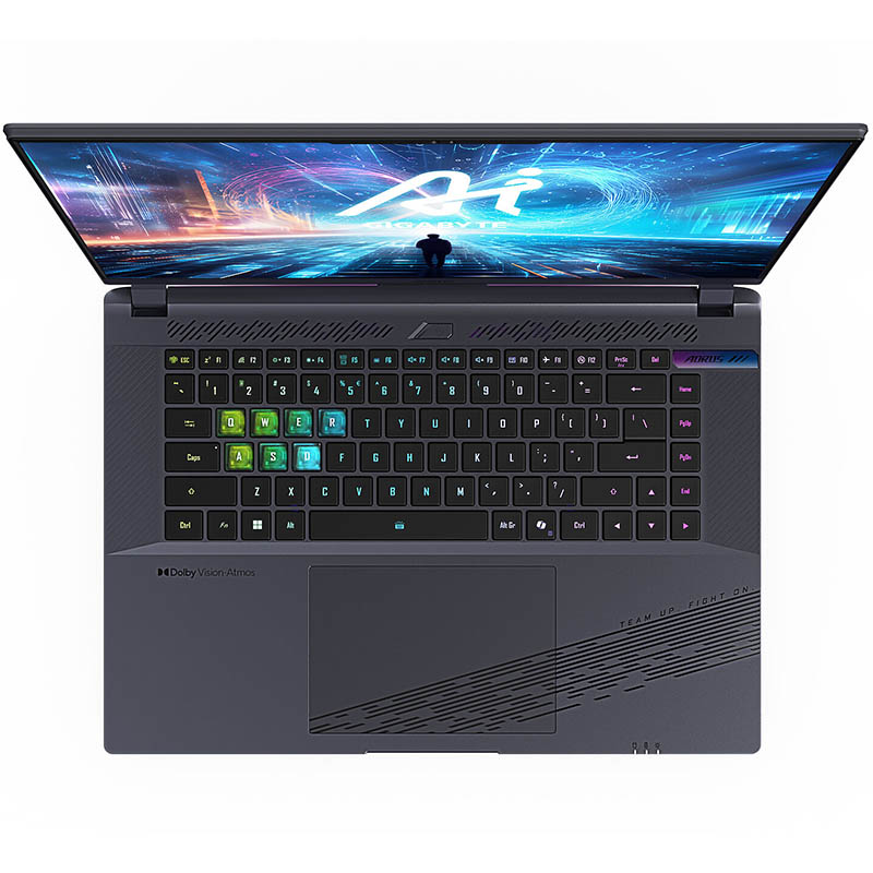 Ноутбук Б/У 16 Gigabyte Aorus 16X ASG ASG-53NEC54SH: Intel Core i7-14650HX, nVidia GeForce RTX 4070, IPS, Key Light Фото: 3