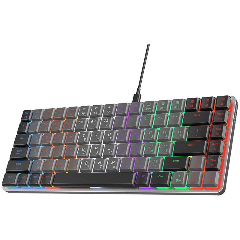 Клавиатура GamePro MK140R Red Swich Low Profile Dark Gray Фото: 1
