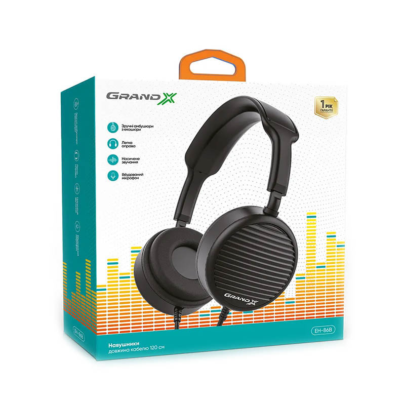 Наушники Grand-X EH-86B Black Фото: 1