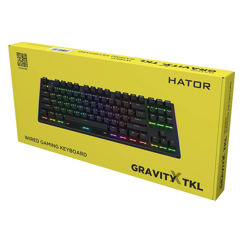 Клавиатура Hator Gravity X TKL (HTK550UA) Orange Black USB Фото: 5