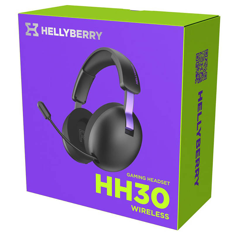 Гарнитура Hator Hellyberry HH30 Wireless Black/Violet (HH30_wireless_BV) Bluetooth Фото: 3