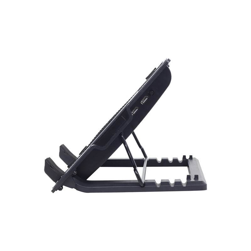 Охлаждающая подставка для ноутбука Gembird NBS-1F17T-01 Black 17 Фото: 2