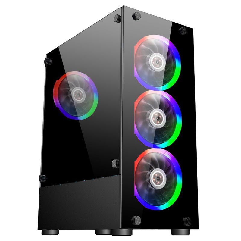Комп`ютер 1stPlayer V2 A-4R1 Color LED Black: AMD Ryzen 5 7500F, GeForce RTX 4060, Midi-Tower.
