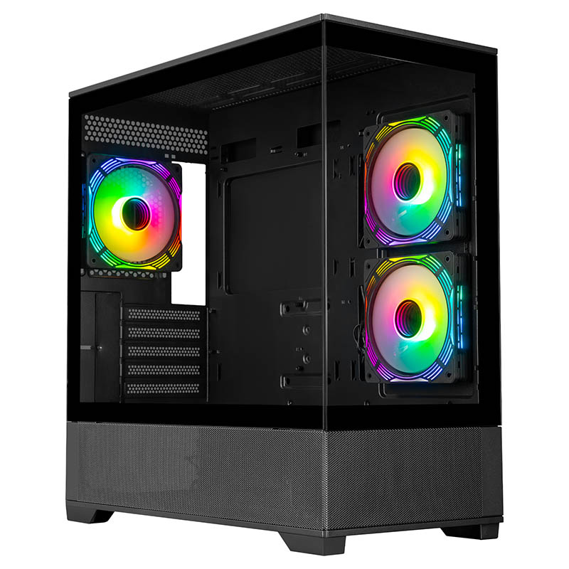 Компьютер HUNTER (Axon GM-03AB Glass Black): AMD Ryzen 5 5500, AMD Radeon RX 6600, Mini-Midi-Full-Tower