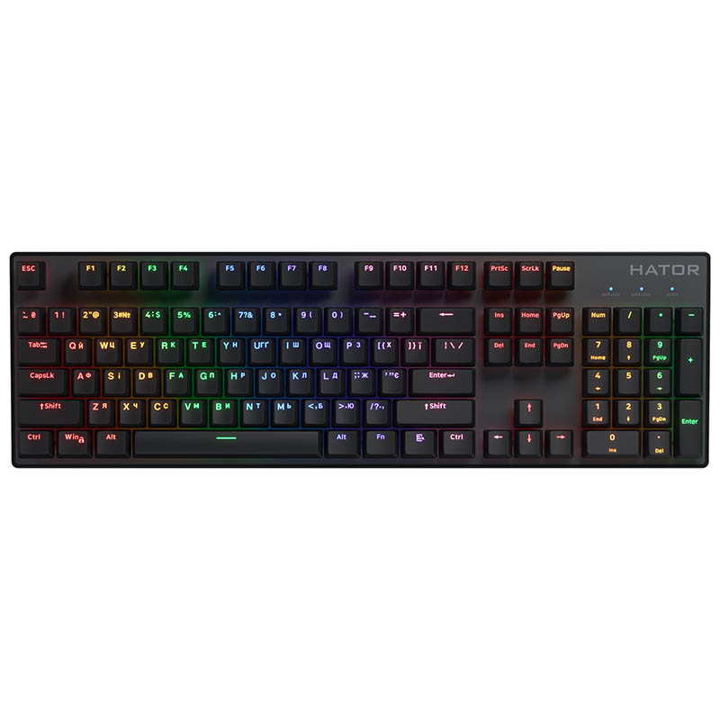 Клавиатура Hator Icefall Mecha Wireless Rainbow Black (HTK204UA) беспроводная