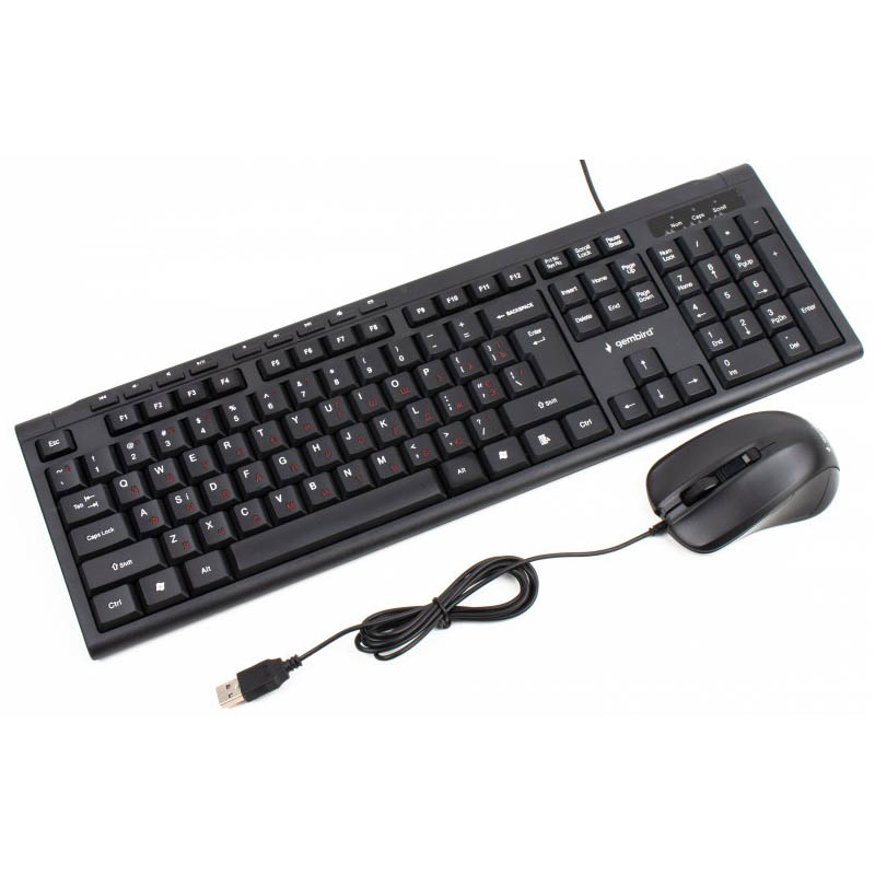 Комплект (Клавиатура+мышь) Gembird KBS-UM-03-UA Black