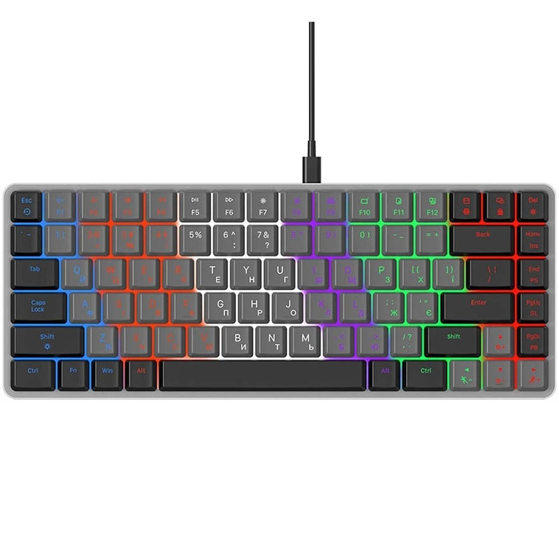 Клавиатура GamePro MK140R Red Swich Low Profile Dark Gray