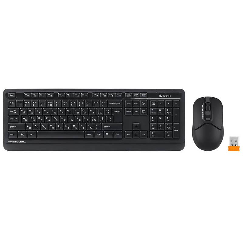 Комплект (клавиатура+мышь) A4Tech FG1012 Black USB беспроводные