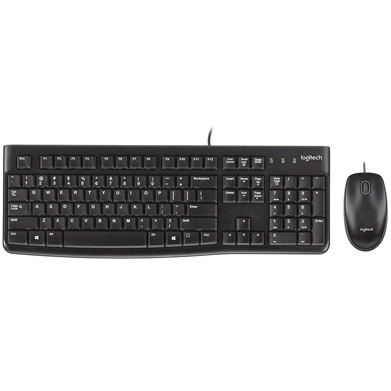 Комплект (клавиатура+мышь) Logitech MK120 Black USB (920-002563)