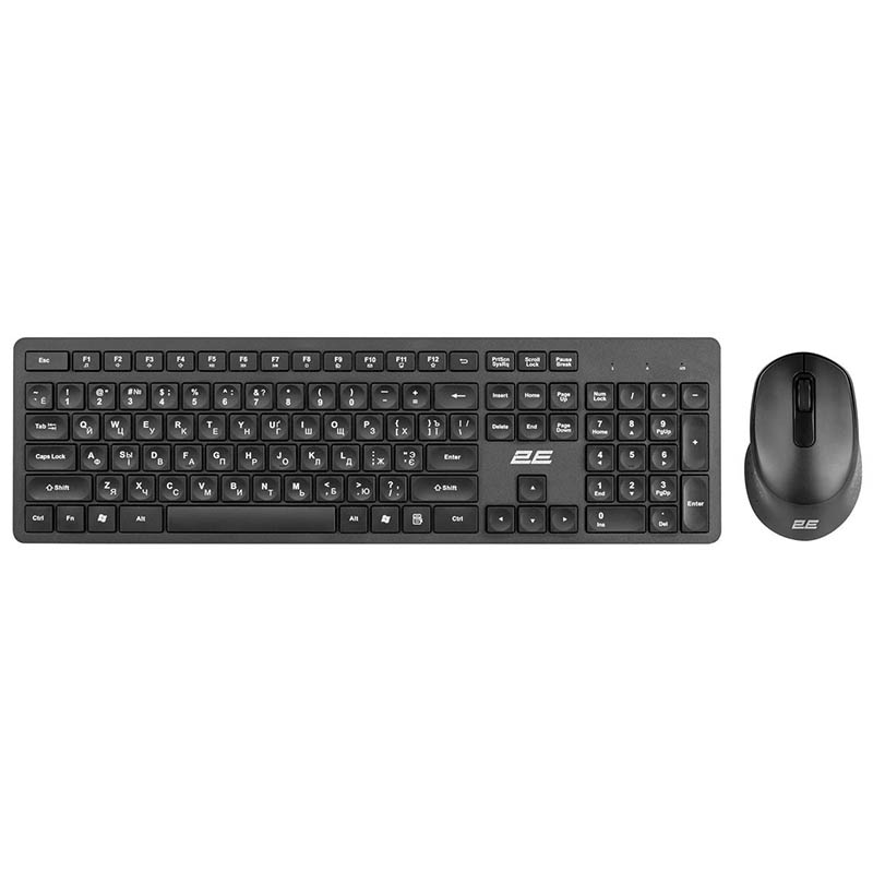 Комплект (клавиатура+мышь) 2E MK420 (2E-MK420WB_UA) Black беспроводные